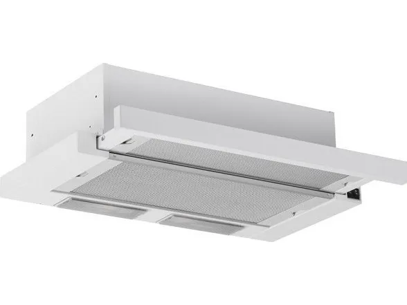 SILVERLINE SL 1152 V3 - Hætte - teleskopisk - bredde: 59.8 cm - dybde: 30.5 cm - udtrækning og recirkulation (-) - hvid/stål