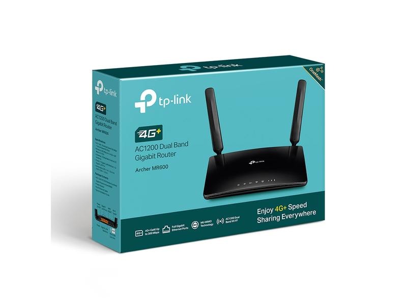 TP-Link LTE-Router Archer MR600 V2 Mobiler AC1200-Dualband WLAN 4G  / Cat.6-Gigabit-Router