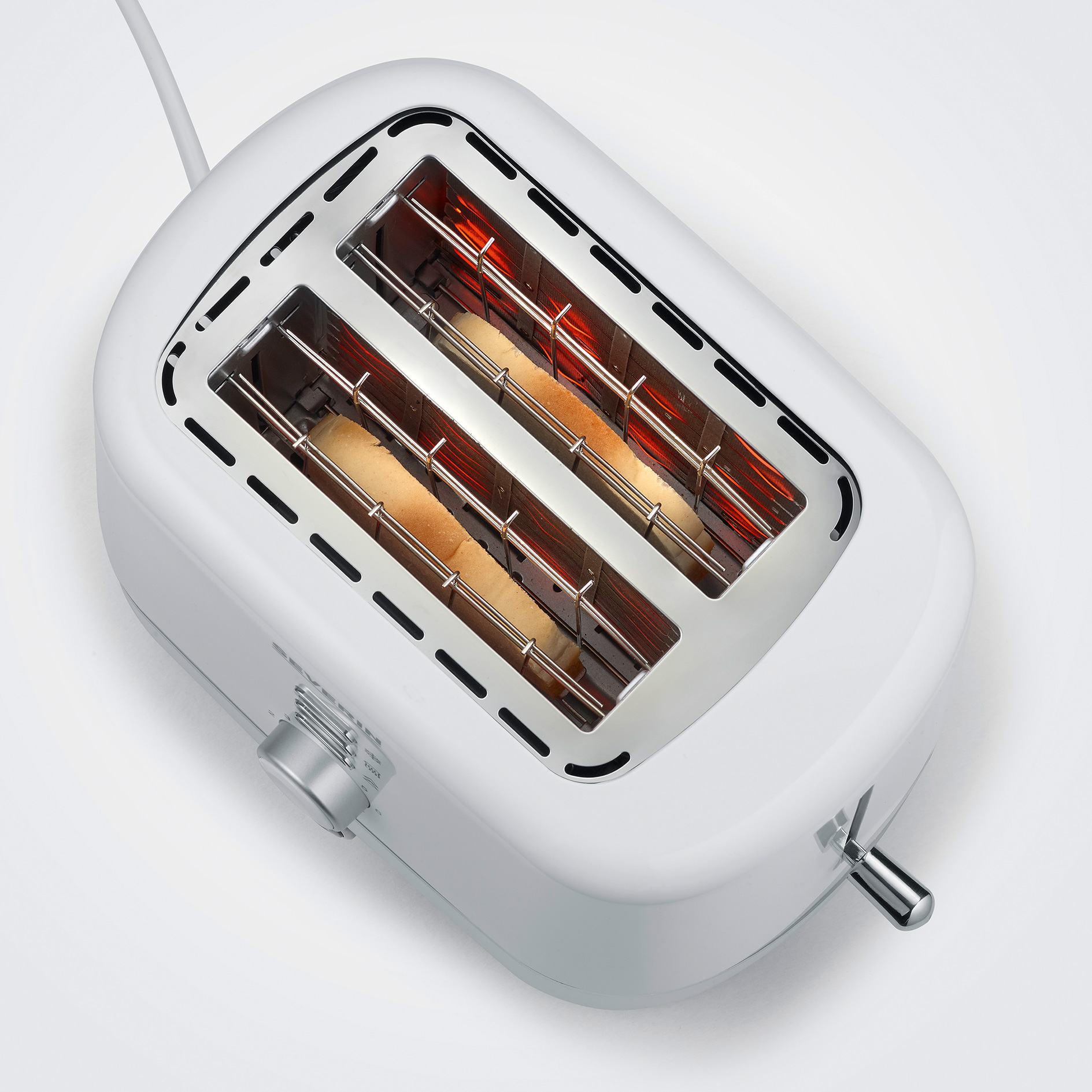 SEVERIN Toaster AT 4324 - weiß - mit Brötchenröstaufsatz