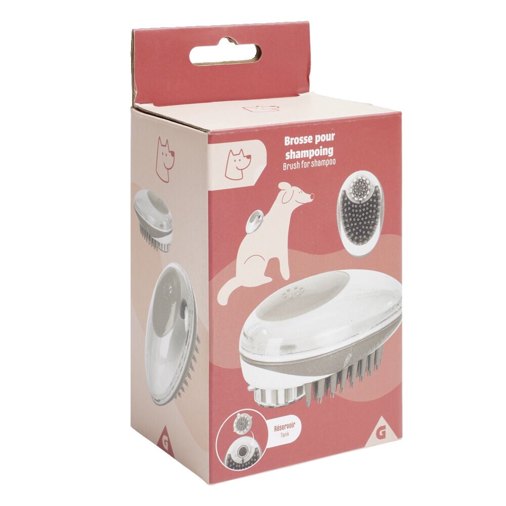 Brosse pour shampooing avec réservoir 11x7xH5cm