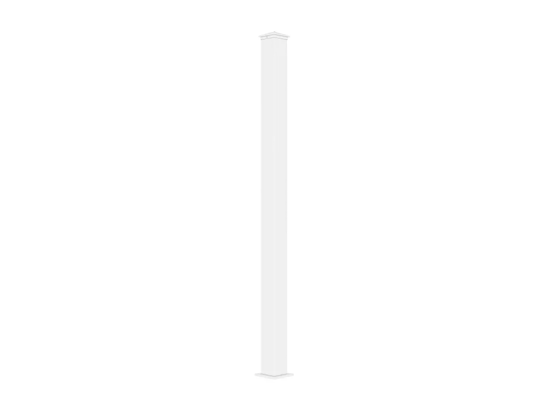 Pilier pour portail en aluminium - L15 cm x H190 cm - blanc - NERETO