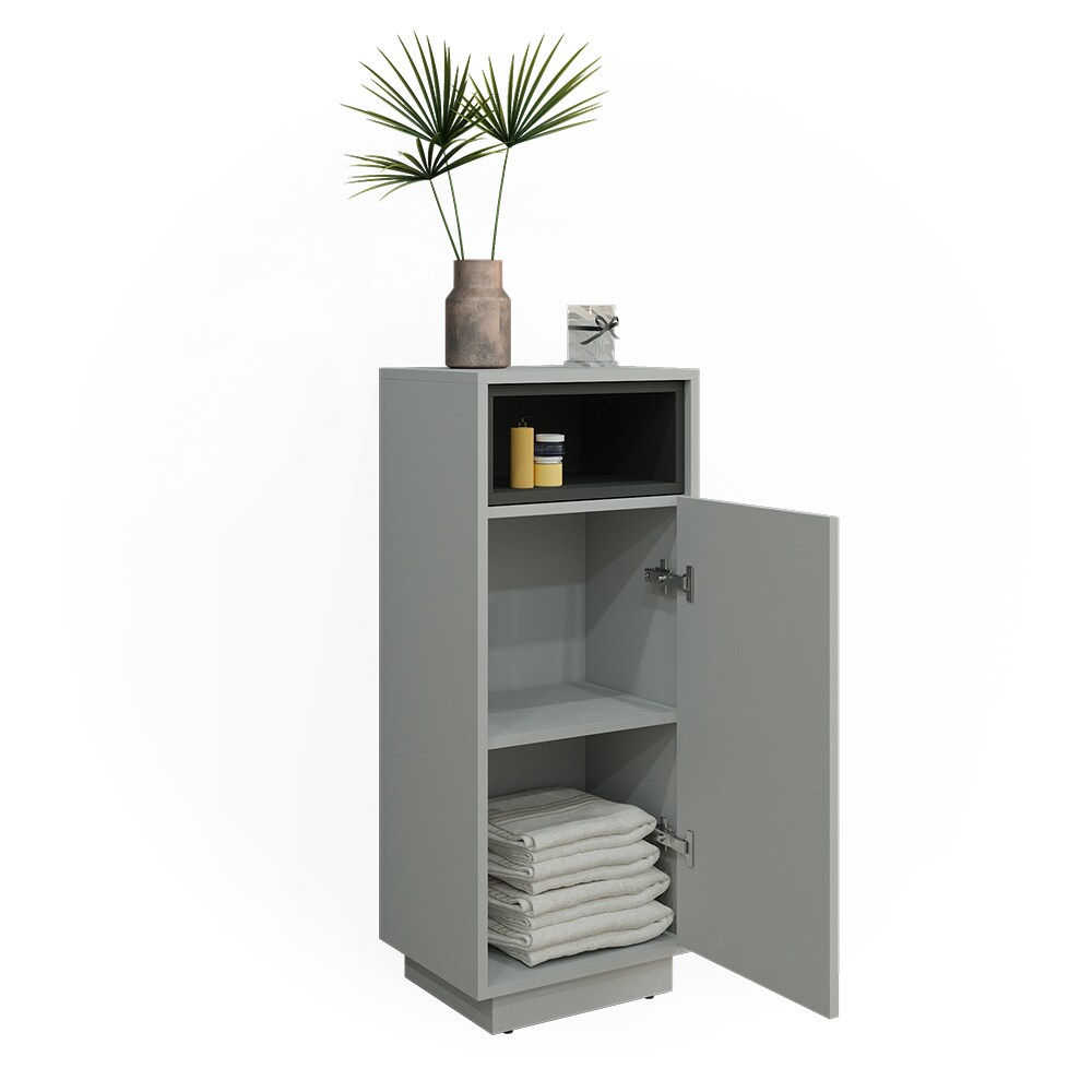 Vicco Midischrank Badschrank Badezimmermöbel Beatrice Grau Anthrazit modern 38x80 Badezimmer Schrank Badmöbel Schranktür Schrankfach Ablage Aufbewahrung