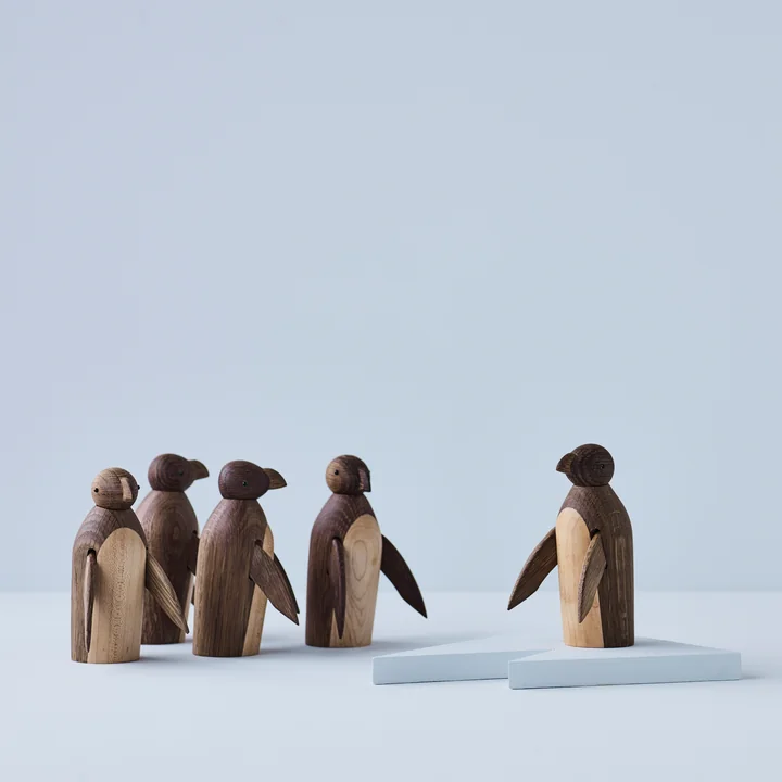 Lucie Kaas - Skjøde Ente Holzfigur small, Eiche geräuchert / Ahorn
