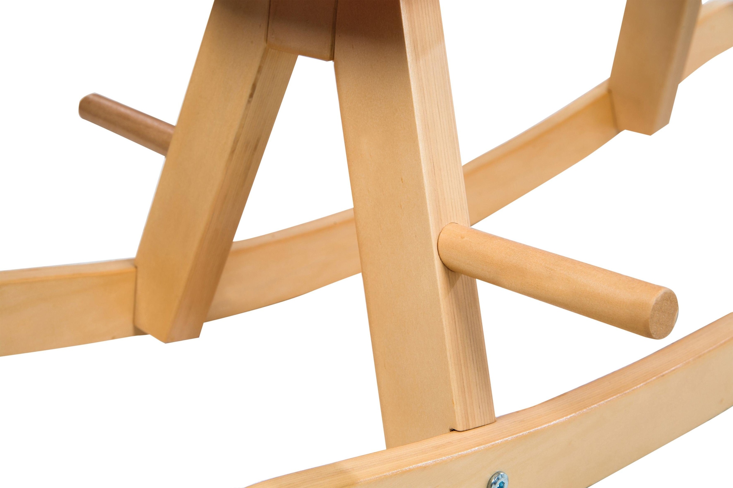 roba® Schaukelpferd »Natur/Rot« aus Holz