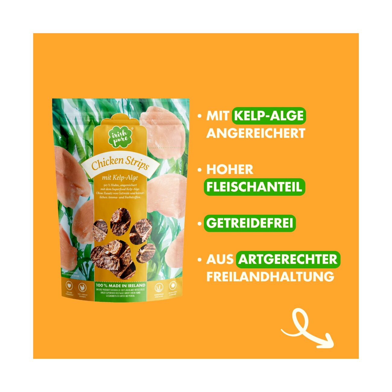 Irish Pure Chicken Strips mit Kelp-Alge
