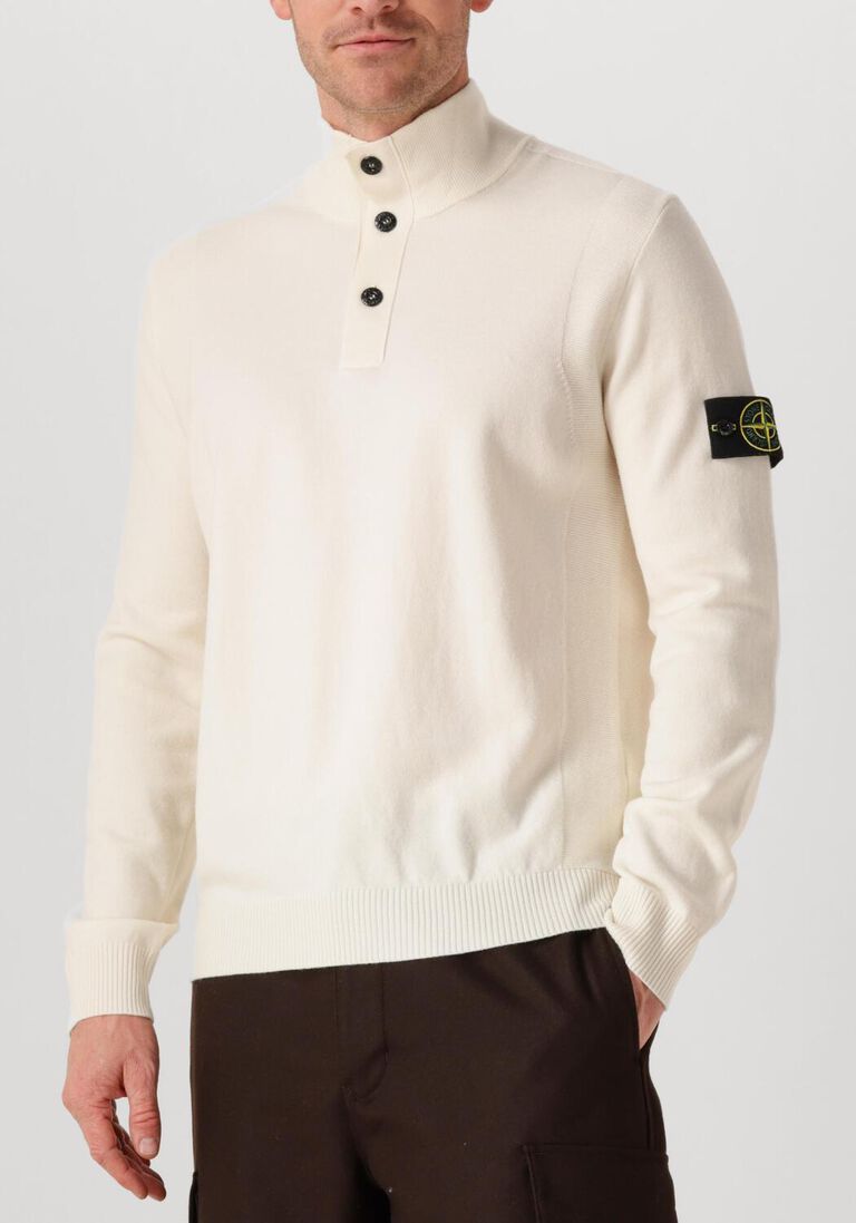 ecru stone island trui ls polo
