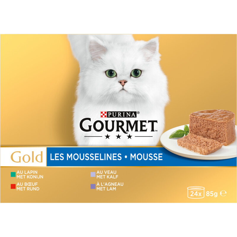 Gourmet Gold mousse met konijn rund kalf lam