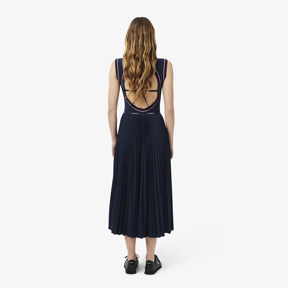 LACOSTE<br>Saia longa plissada