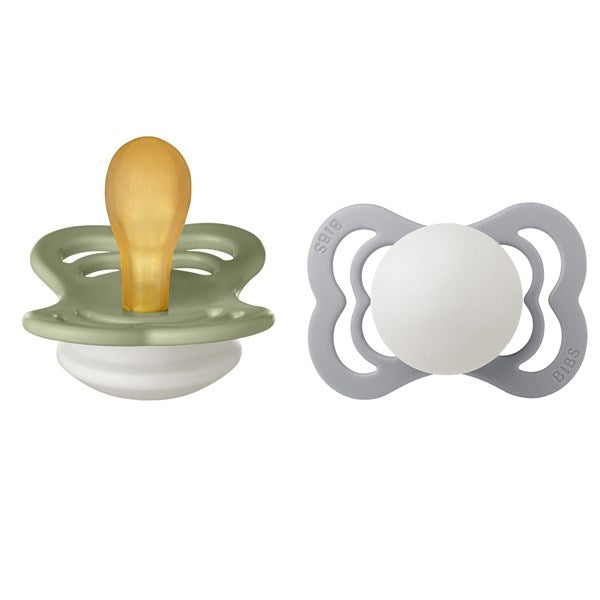 Supreme Silikone Sutter 2-pak Symmetrisk Ivory/Sage