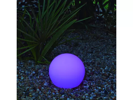 Boule lumineuse extérieure Buly 30 cm Recharge solaire + flottant