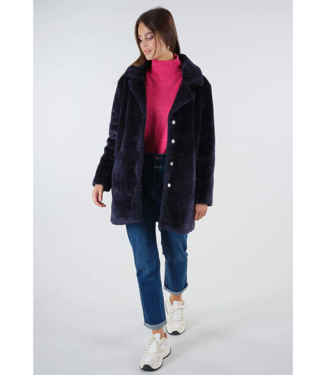 Manteau ample en fausse fourrure ROSINDA
