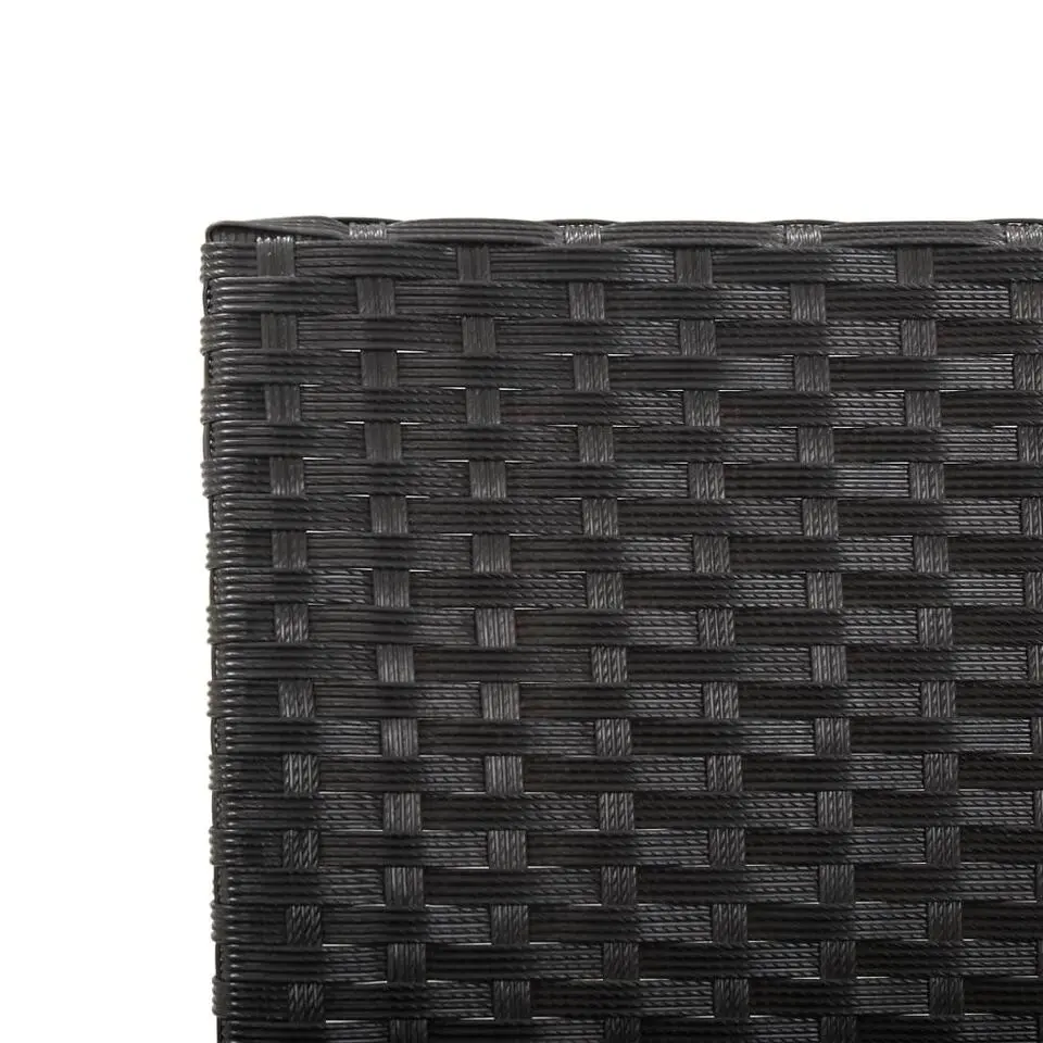 vidaXL - Ligbed - Zwart - Poly rattan