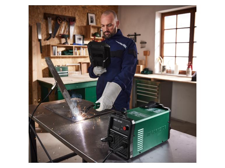 Inverter lasapparaat met automatische laskap