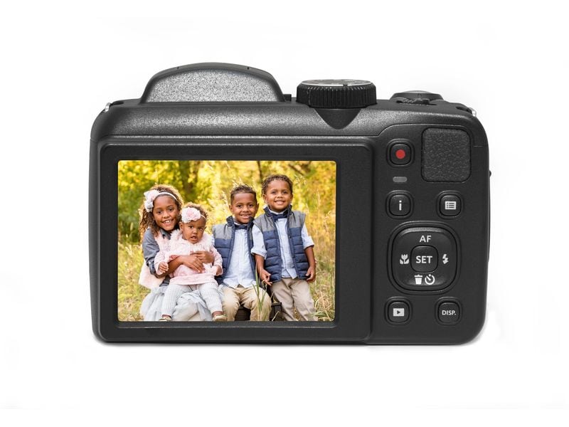 Kodak Fotokamera Pixpro Astra Zoom AZ255 – Schwarz Vielseitige, kompakte Kamera für Foto- und Filmaufnahmen