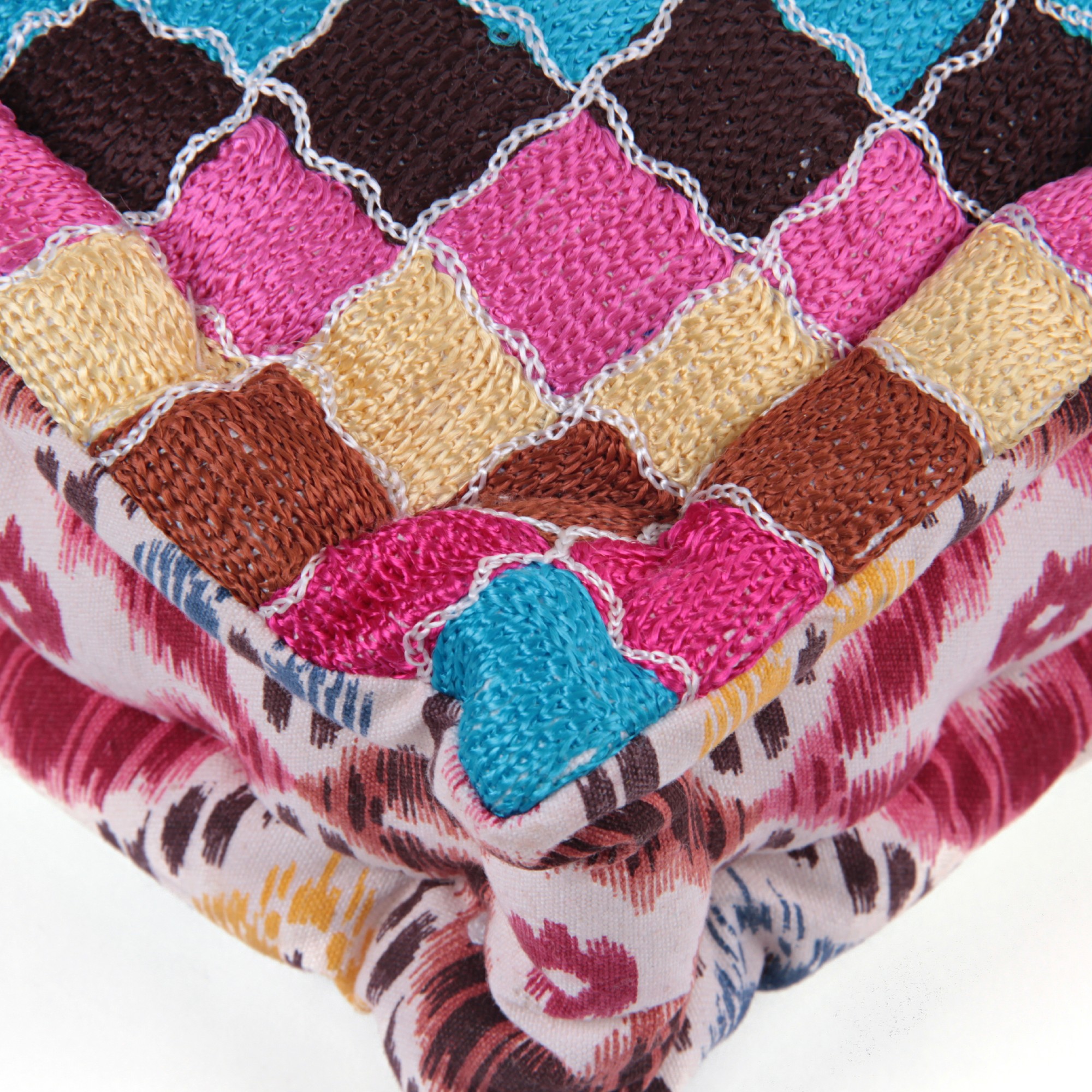 Sitzkissen 'Patchwork', multicolor, L 45 cm, B 45 cm, H 10 cm von fischer's lagerhaus