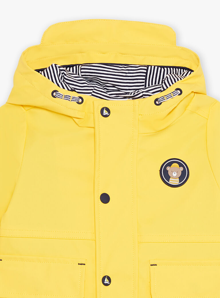 Manteau jaune ciré 3 en 1 à capuche