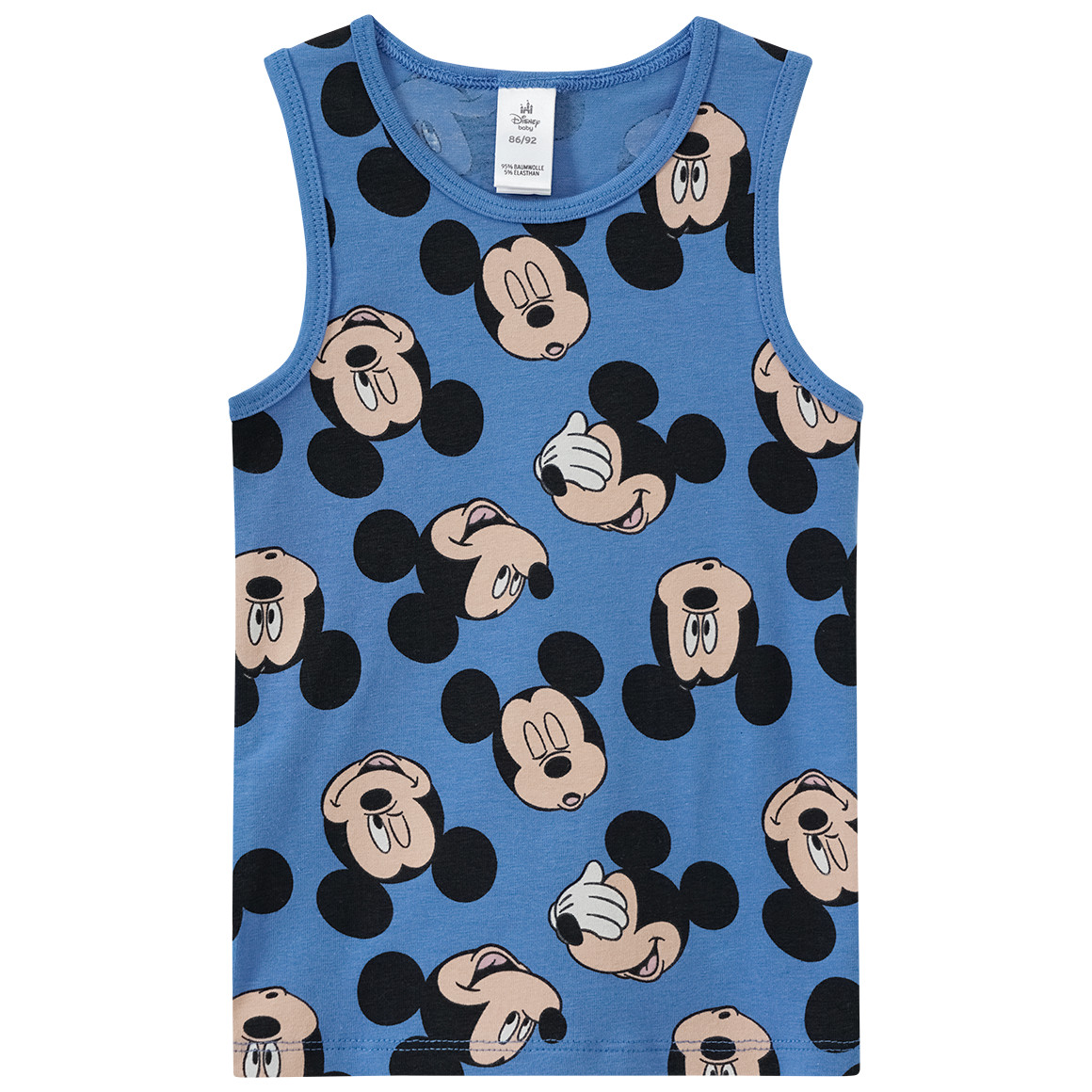Topomini 2 Micky Maus Unterhemden blau / grün