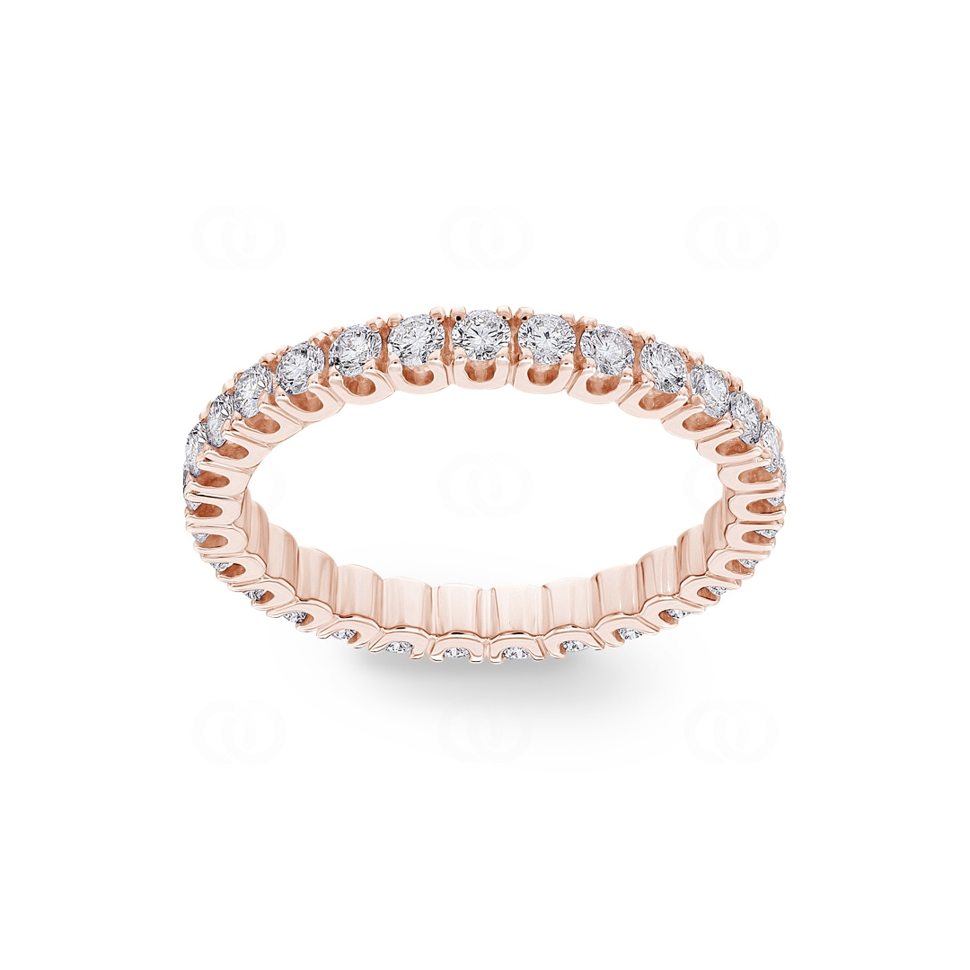 Mémoire-Ring 750/18 K Roségold mit Diamanten 1.00 ct H/si