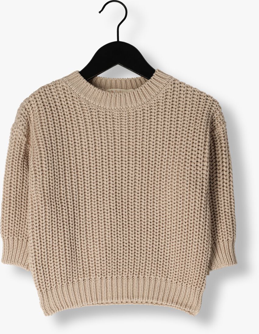 YUKI KIDSWEAR beige yuki kidswear trui chunky knitted sweater