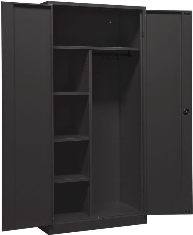 Kruizinga - Garderobekast - Zwart - 2 Deuren - B:920 x D:500 x H:1950 mm