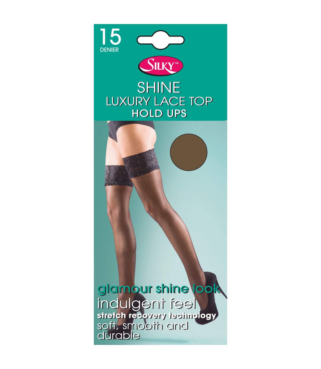 Silky Shine - Bas jarretière satinés (1 paire) - Femme (Chair) - UTLW256