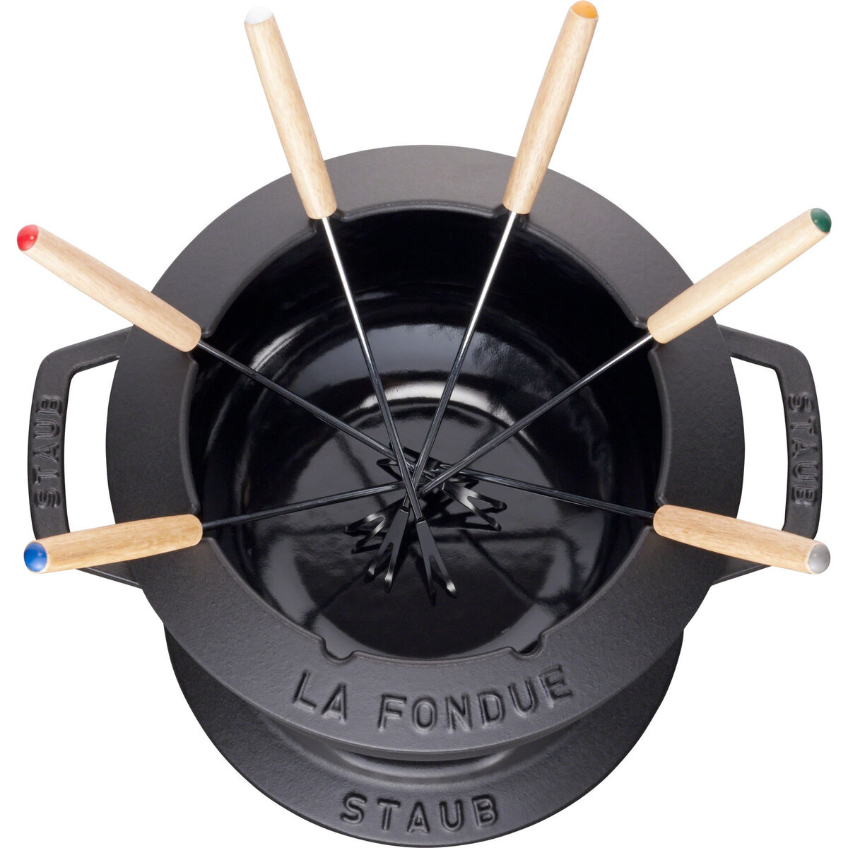 Fondue Sett 20 cm Svart med Blank Innside