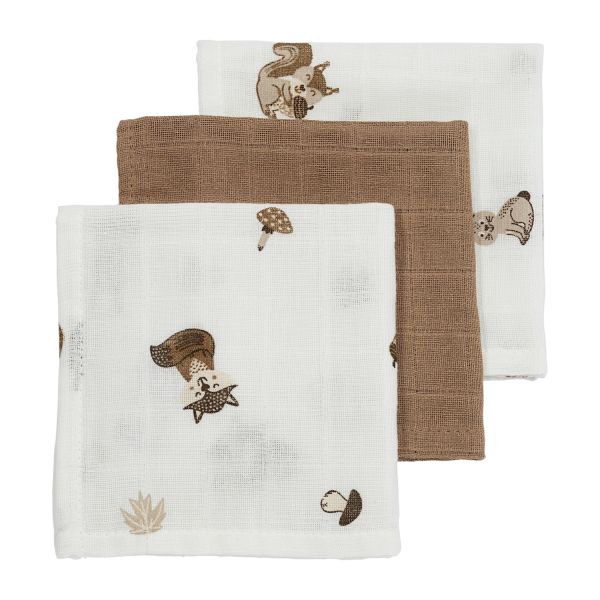 Meyco Forest Animals Hydrofiel Luiers - 3 Stuks - Toffee