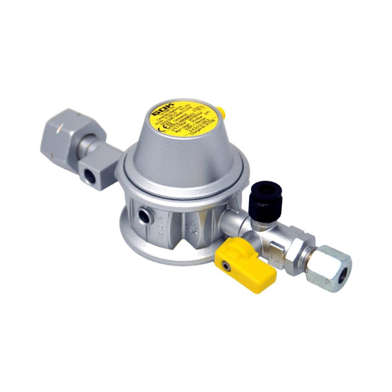 GOK Gasdruckregler Caramatic BasicOne 30 mbar EN61- 1,5 kg/h Komb.A -> Rohrverschraubung 8 mm
