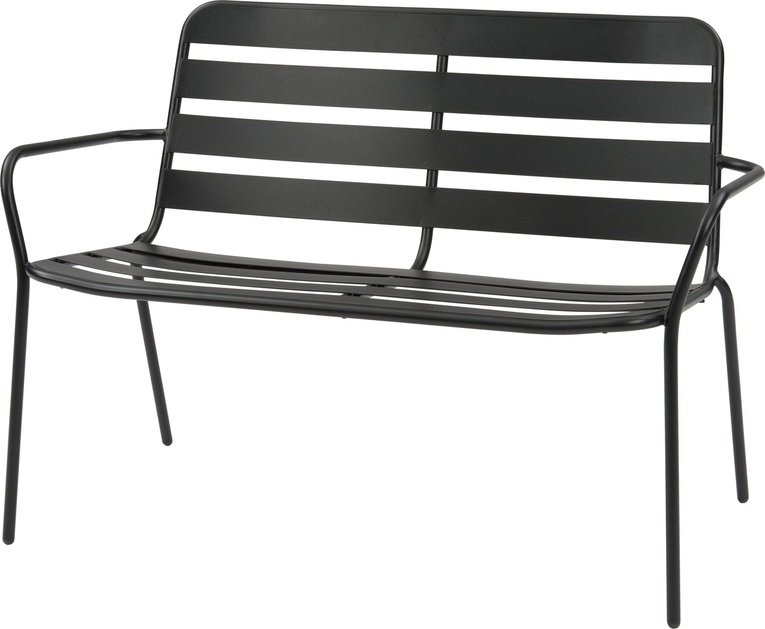 Intratuin tuinbank Olle zwart 115 x 62,8 x 82 cm