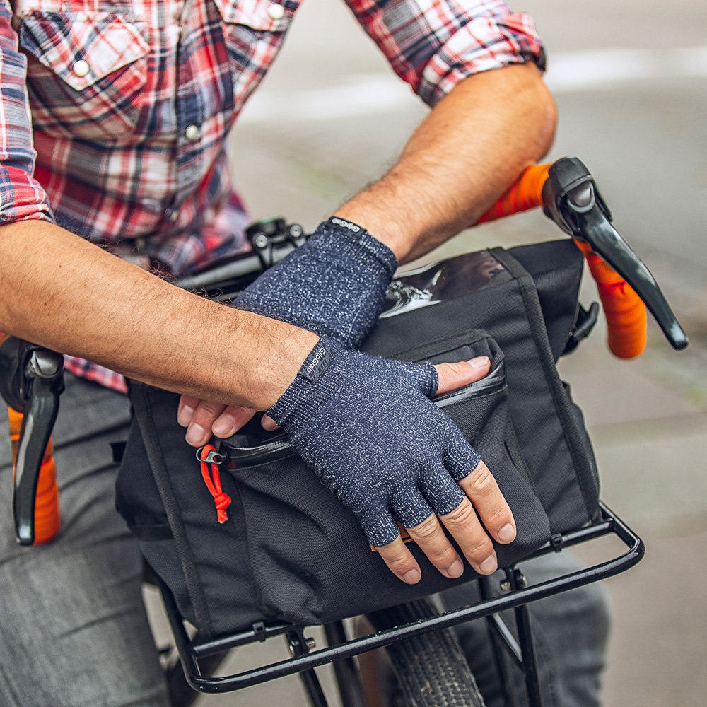 GripGrab Freedom Strikket Cykelhandsker Blå