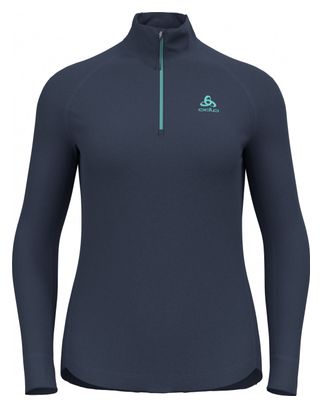 Pull Thermique 1/2 Zip Odlo Berra Bleu Femme