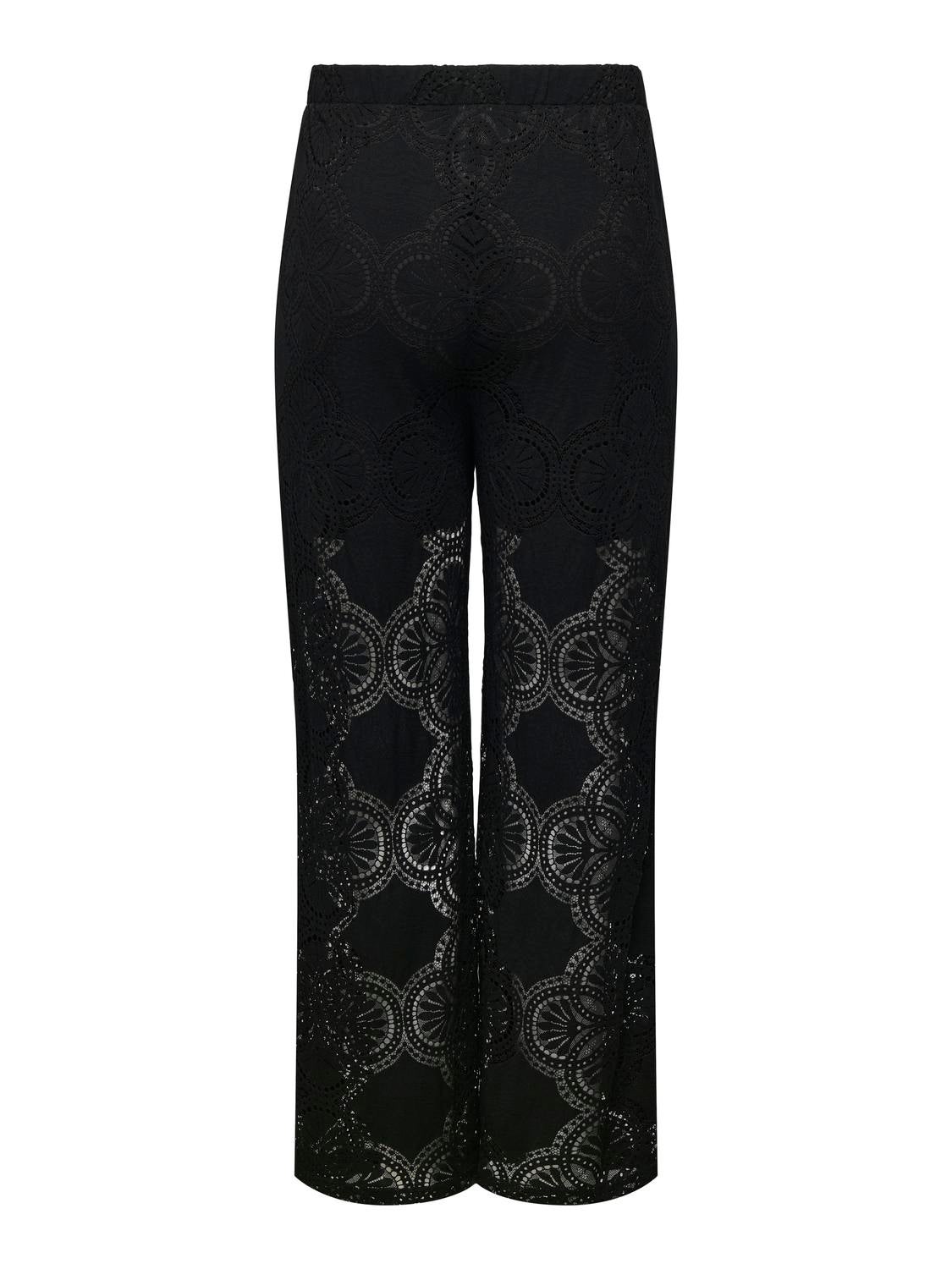 CARCABANNA Mittlere Taille Normal geschnitten Hose Black
