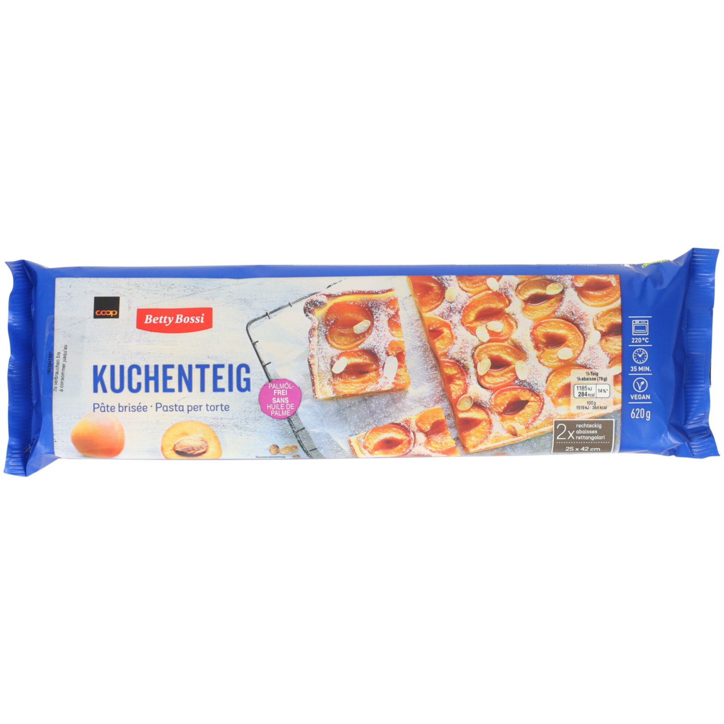 Betty Bossi Kuchenteig eckig ausgewallt 2x310g