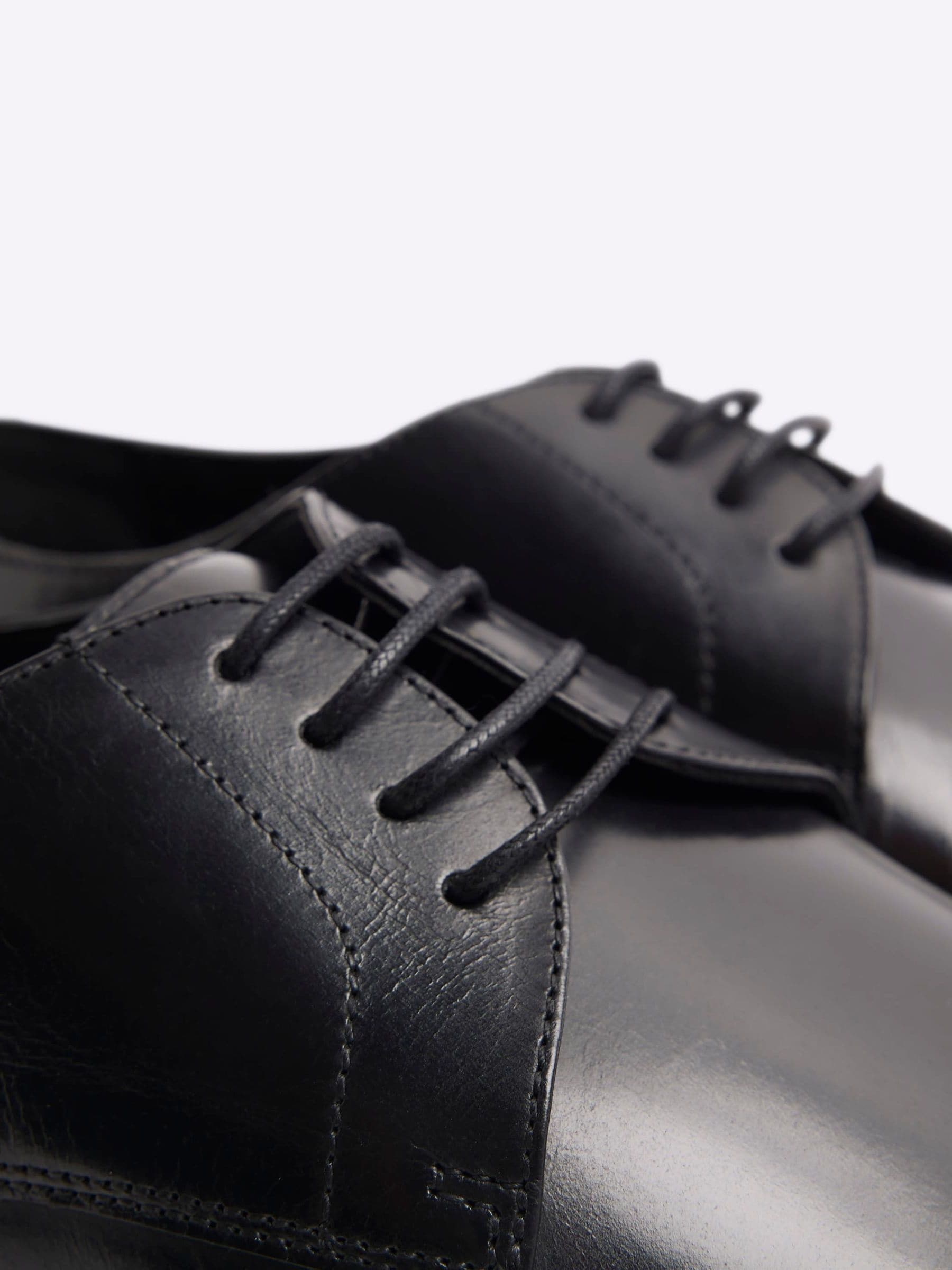 Zwart - River Island Wide Fit Leather Formal Derby Shoes