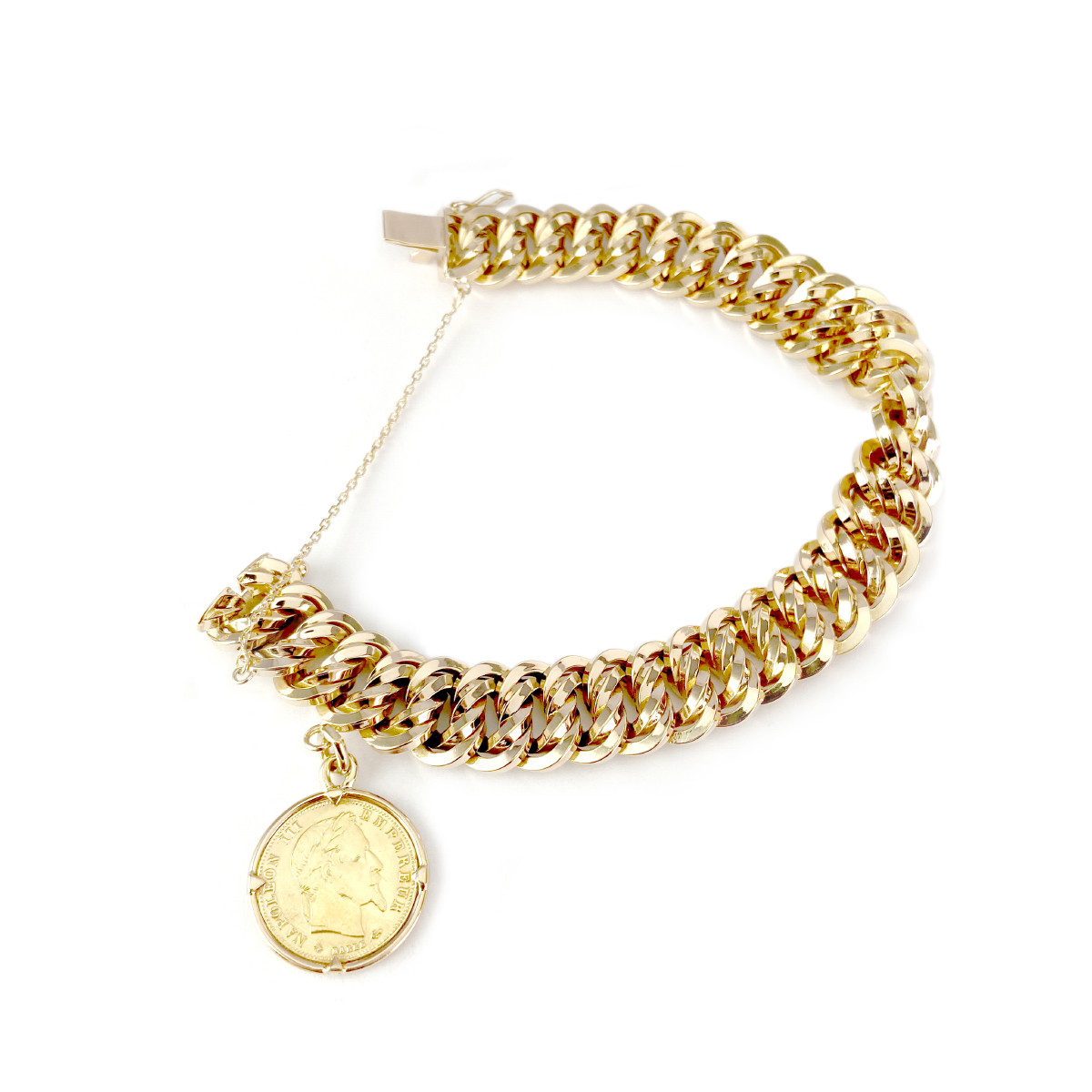 Bracelet d'occasion or 750 jaune 17 cm