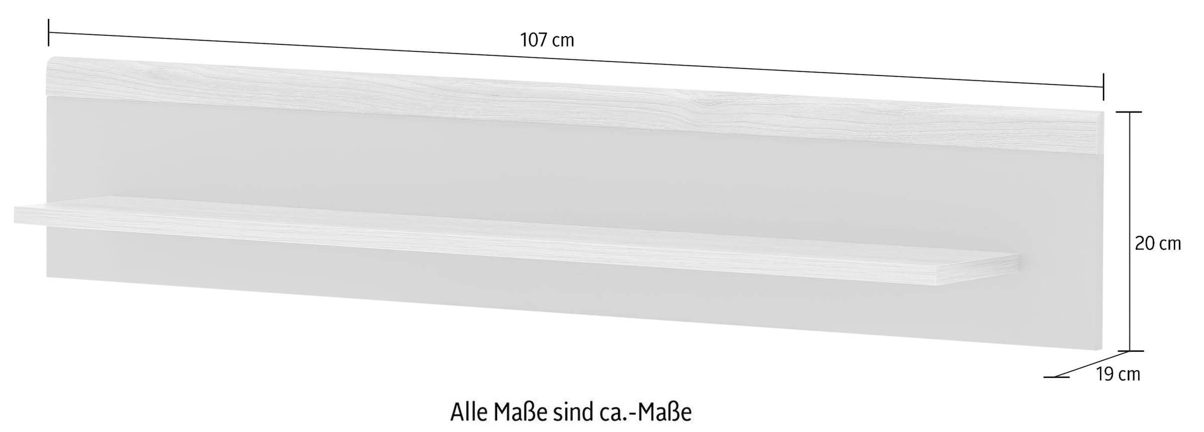 INOSIGN Wandboard »MAVAS« in moderner Trendfarbe, Breite 107 cm