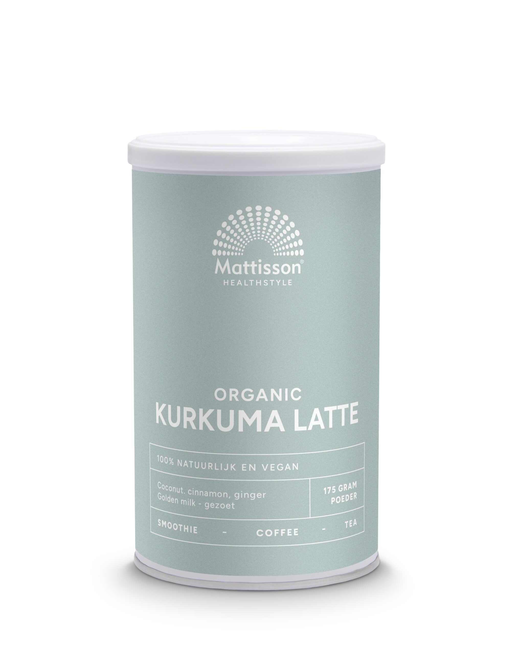 Mattisson Latte Kurkuma Goldenmilk Gezoet Kaneel – Kokos Bio (175 gr)