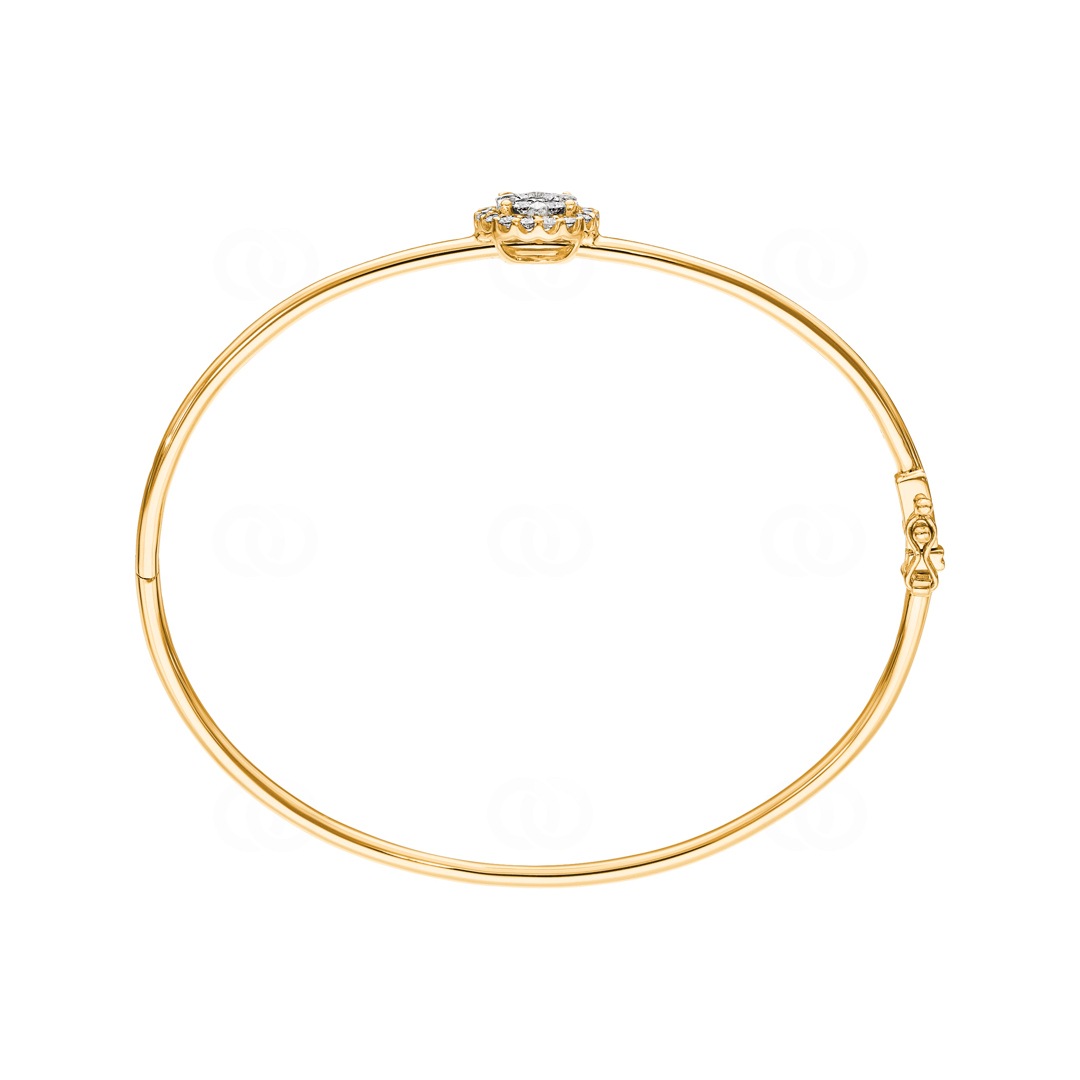 0.50 Karat Diamantarmreif oval 750/18 K Gelbgold