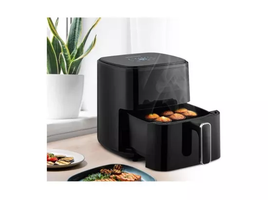Friteuse sans huile – ARTHUR MARTIN - Airfryer 5 L- 1400 W - Ecran tactile - 7 pré-réglages de cuisson - Noir
