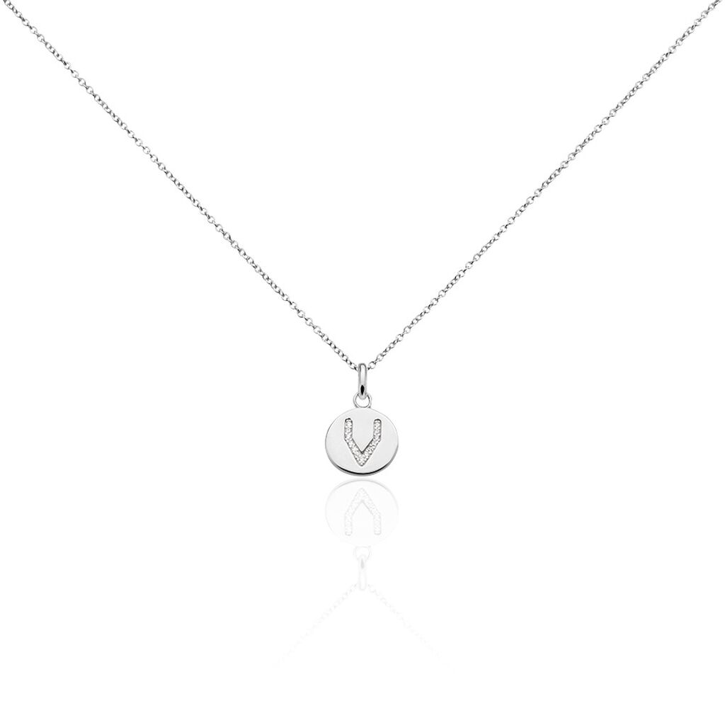 Collier Argent Eugenien Oxydes De Zirconium