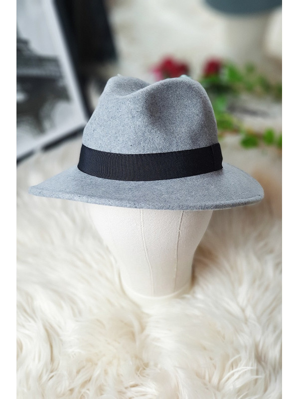 Chapeau laine gris