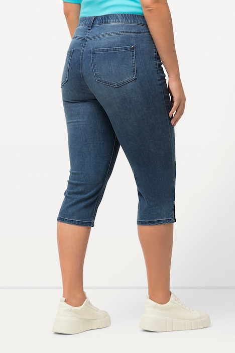 Capri Jeans Sarah, schmale 5-Pocket-Form, Saumschlitz