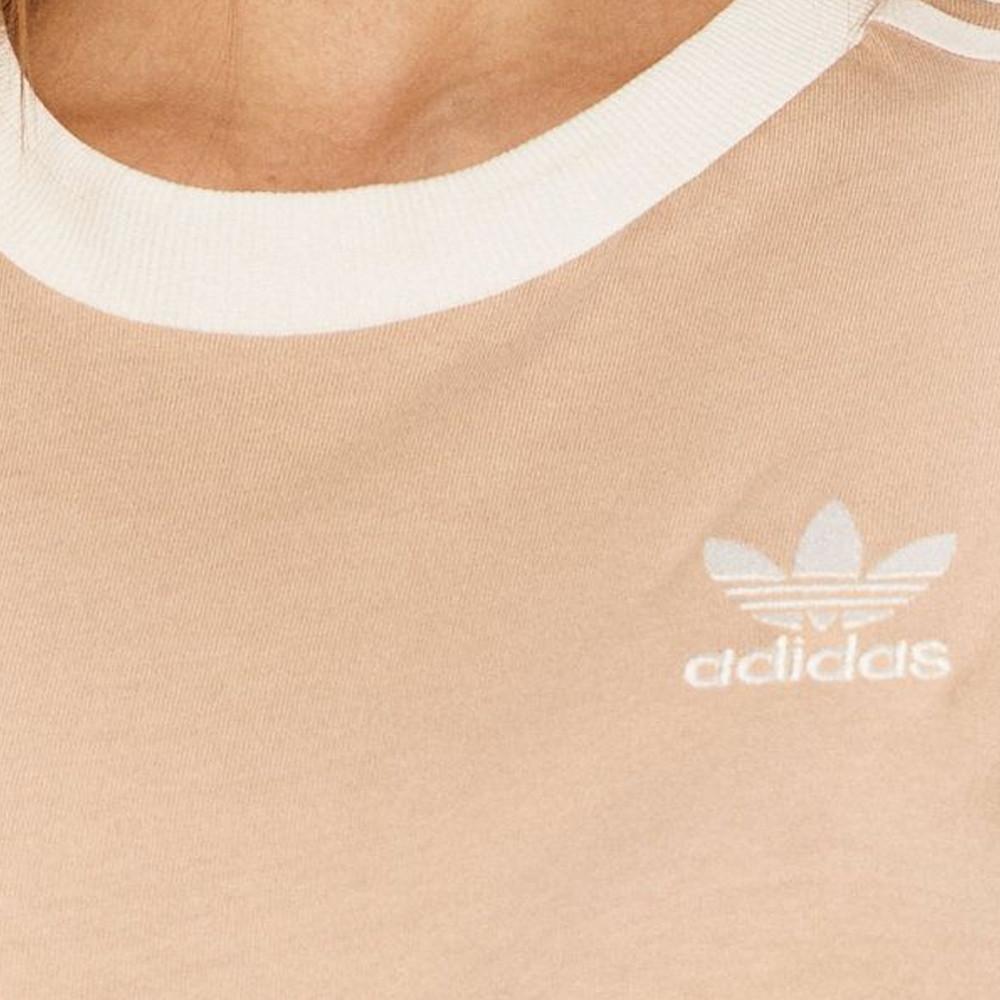 Adidas T-shirt Beige Femme Adidas Stripes