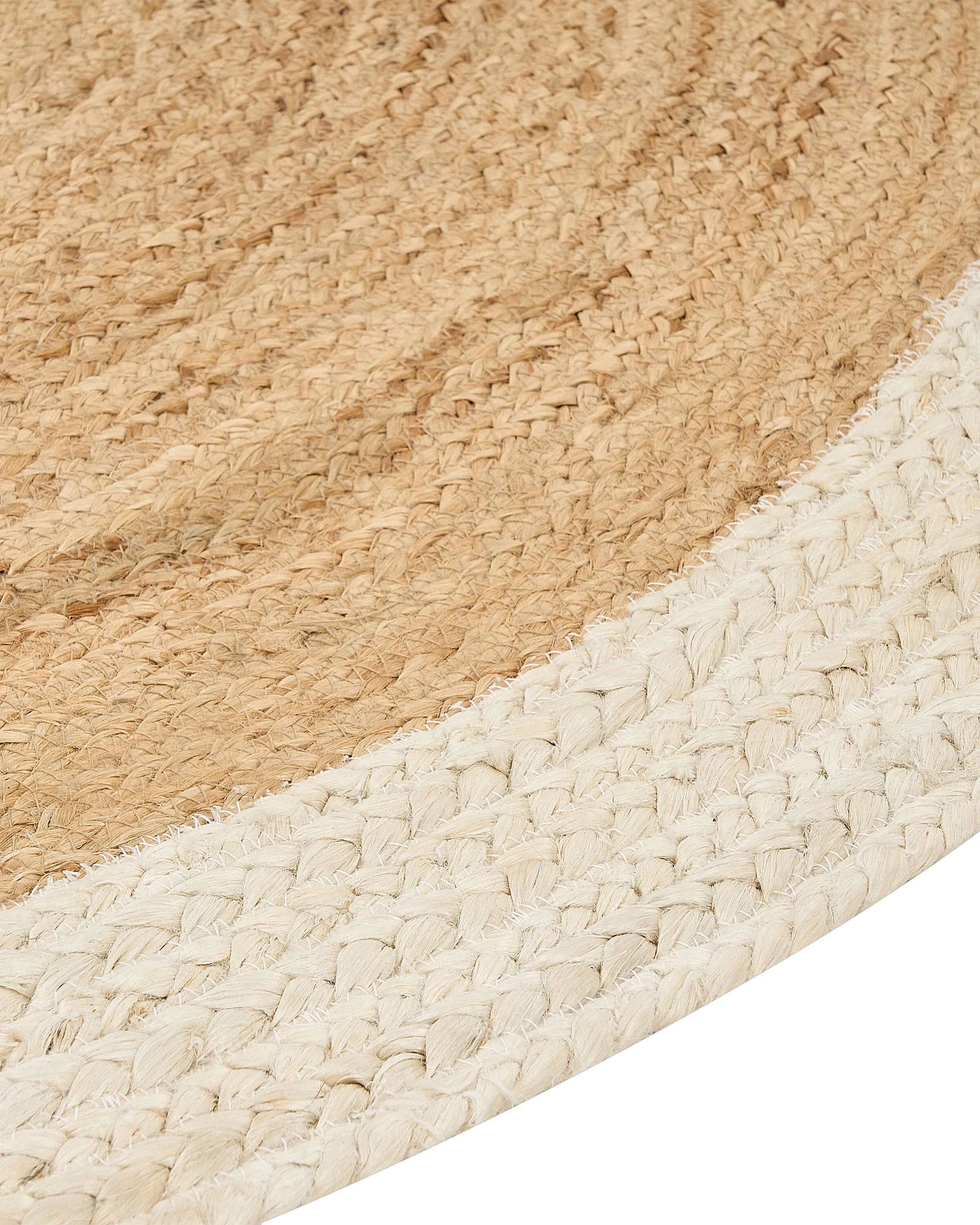 Vloerkleed YAYALAR Gebroken wit ø 140 cm Jute
