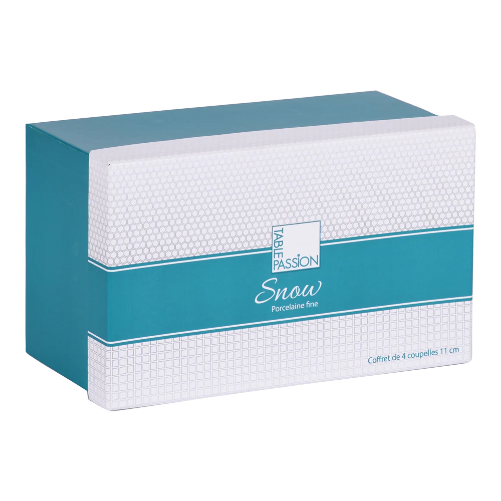Coffret de 4 coupelles Snow white 30 cl Table passion