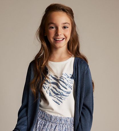 Creamie Cardigan - Strik - Vintage Indigo