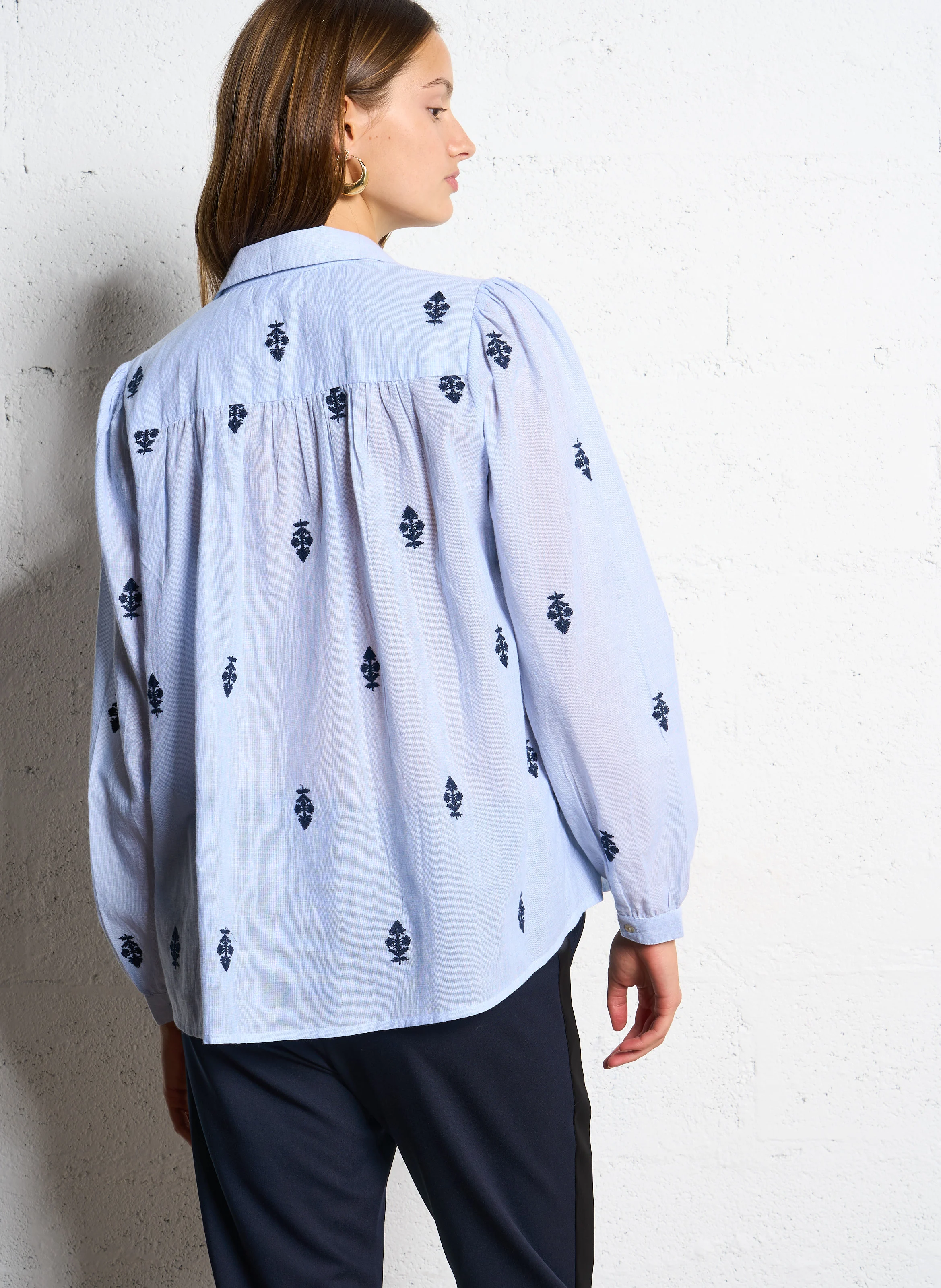 SPADES MARIANNE - Chemise col classique en coton | Bleu