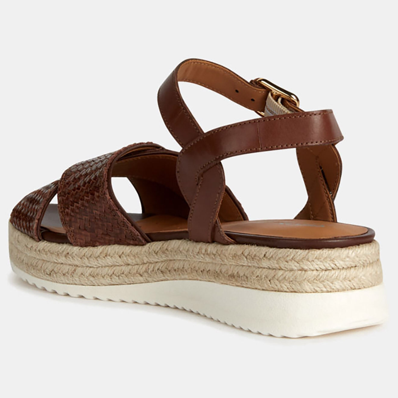 Geox Sandales en Cuir Eolie marron - Talon 5.5 cm