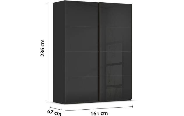 Kledingkast Finca Glans Glas