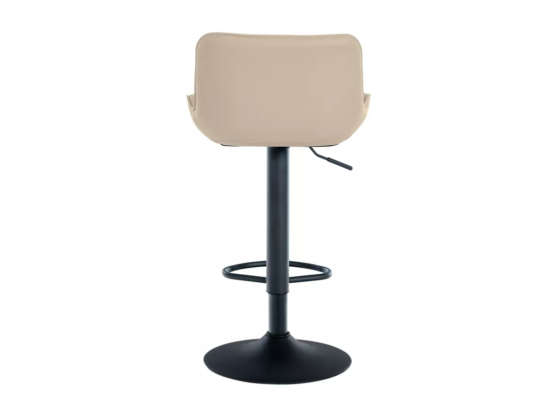 Lot de 2 Tabouret de bar - Similicuir - Crème - Minosa